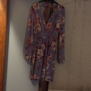 Floral Print Choker Dress